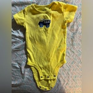 Baby boy yellow onesie. 6 months. Barely worn